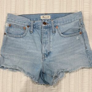 Madewell Light Wash Jean Shorts